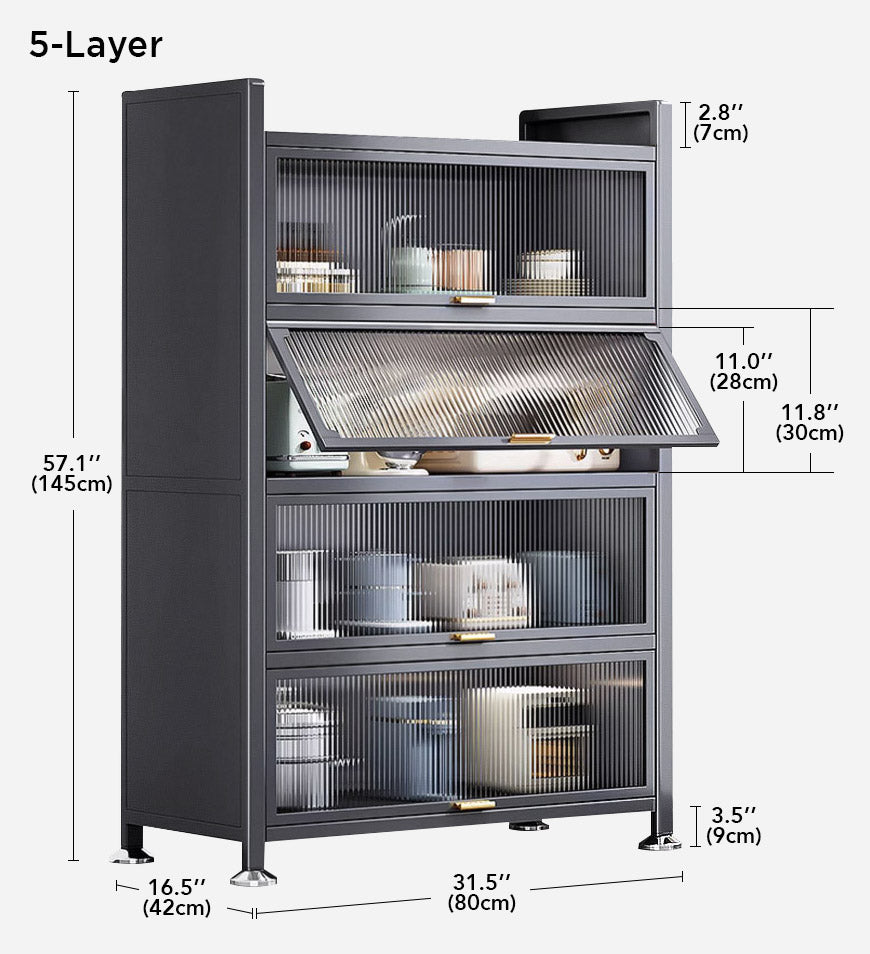 🛠️ 6-Tier Metal Pantry Cabinet - Durable, Spacious & Stylish! 🛒