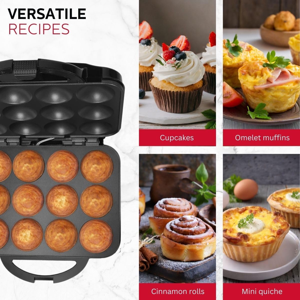 🧁 Schnelle Cupcakes Zuhause Backen – Holstein Cupcake Maker + GRATIS Rezeptbuch 📕 🎉