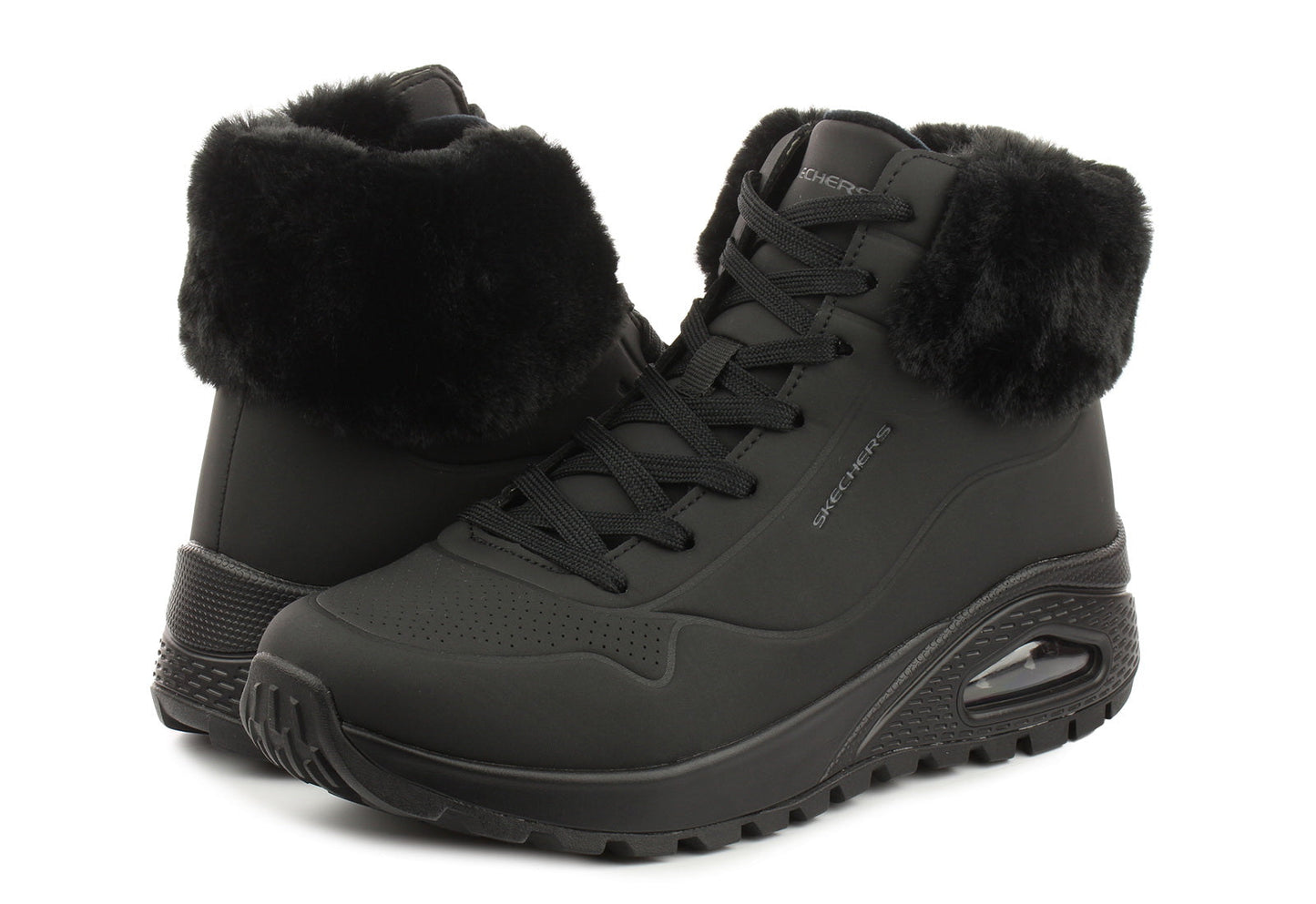 🇨🇭 Skechers Uno Rugged 🔥 Comfortable Winter Boot 🥶 🥾🧤 (Comfort & Elegance ✅)